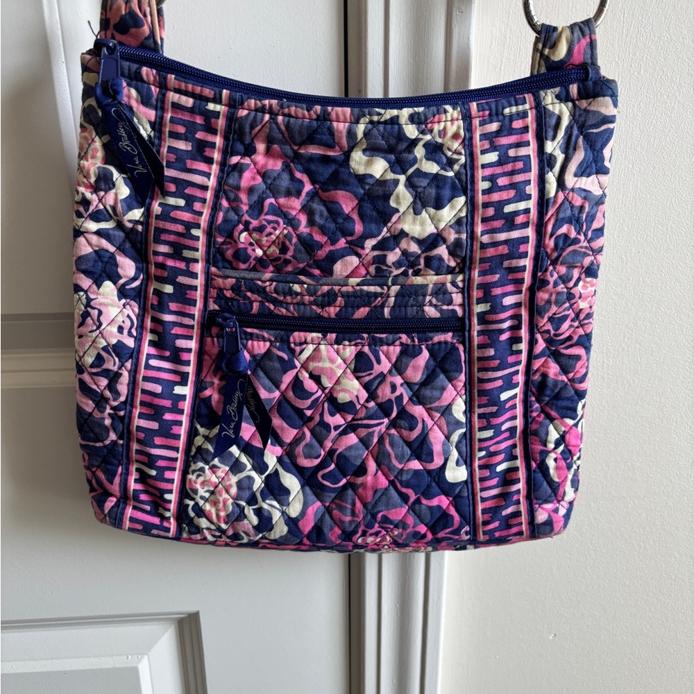 Vera Bradley Pink and Blue Quilted Shoulder Bag